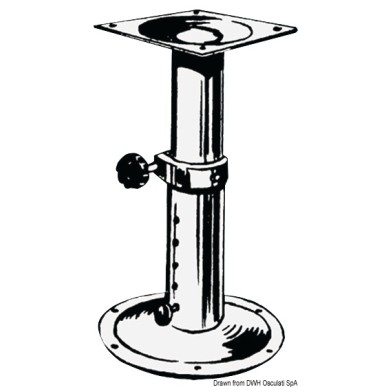 Pied tournant télescopique inox 540/720 mm | EAN 8033137009532 Ref 48.418.00