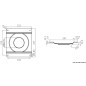 
Pied tournant télescopique inox 540/720 mm 
