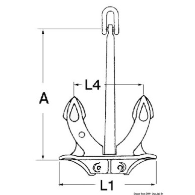 Ancre Hall, original 34 kg | EAN 8033137064845 Ref 01.103.36