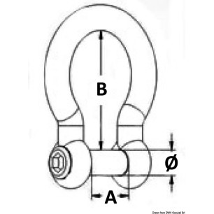 
Manille lyre AISI 316 14 mm 
