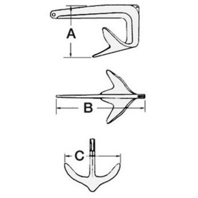 Ancre Trefoil 5 kg | EAN 8033137065095 Ref 01.110.05