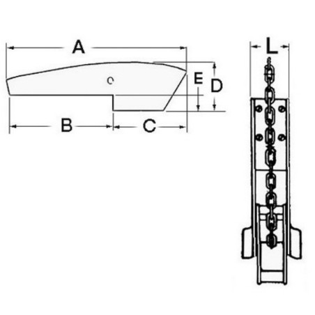 
Davier  bascule inox max 20 kg 
