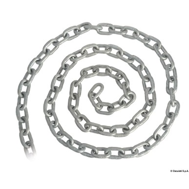 Chaîne galvanisée maille liège 10 mm x 100 m | EAN 8033137066597 Ref 01.372.10-100
