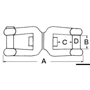 
Emerillon man-man pivot  ras AISI 316 13 mm 
