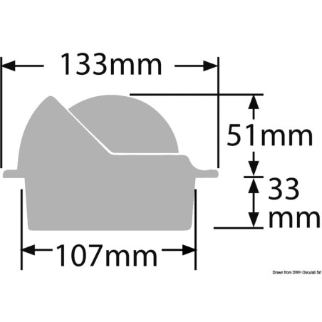 
Compas encastrement RITCHIE Wheelmark 3" noir/noir 
