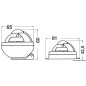 
Compas RIVIERA Comet 2" fixation sur plan noir 
