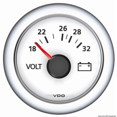 Voltmètre blanc 18/32 V | EAN 8033137015700 Ref 27.487.01