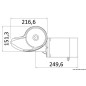 
Treuil Italwinch Smart Plus 1500 W 12 V - 10 mm haut, avec cloche
