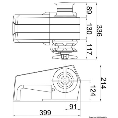Treuil Italwinch Devon 1000 W - 24 V barbotin 8 mm | EAN 8033137071263 Ref 02.409.03