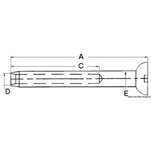 
Terminal  tête sphérique AISI 316 Ø 7 mm 
