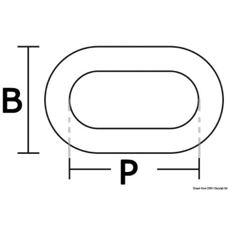 
Chaîne inox calibrée 12 mm x 50 m 
