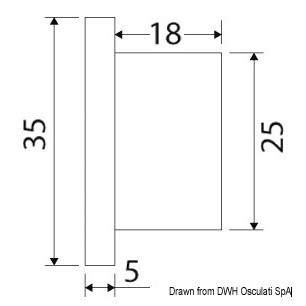 
Lumière courtoisie LED  encastrer 12/24V 3W blanc 
