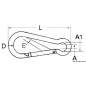 Mousqueton AISI 316 6 mm
Mousqueton AISI 316 6 mm