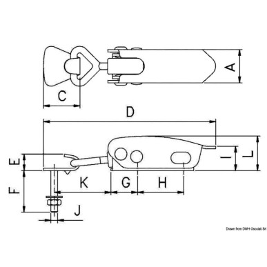 Fermeture levier élastique 106 mm | EAN 8033137128264 Ref 38.207.01