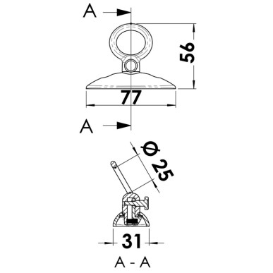 Fixation mobile pare-battages | EAN 8033137119941 Ref 33.105.00