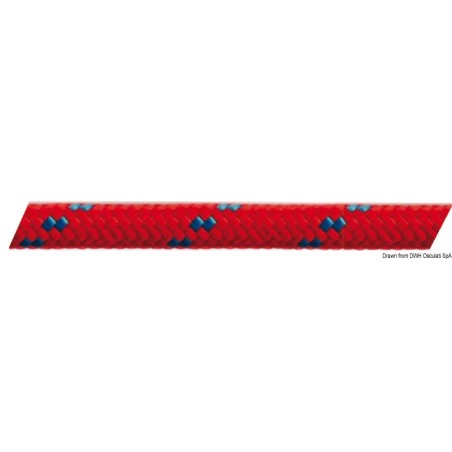 
Double tresse rouge 4 mm 

