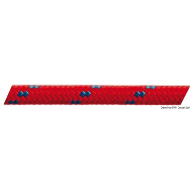 Double tresse rouge 4 mm  Ref 06.473.04