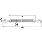 
Ridoir  double oeillet AISI 316 10 mm 
