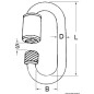
Mousqueton avec ouverture  vis AISI 316 3,5 mm 
