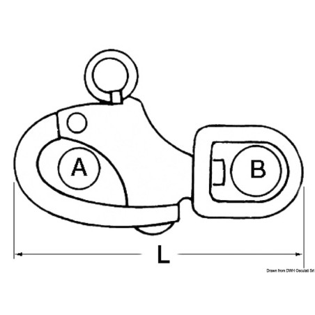 
Mousqueton pour spi œil pivotant AISI 316 128 mm 
