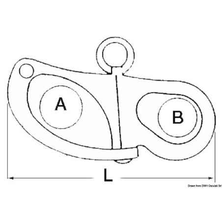 
Mousqueton pour spi AISI 316 36 mm 
