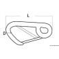 
Mousqueton AISI 316 grand passage 100 mm 
