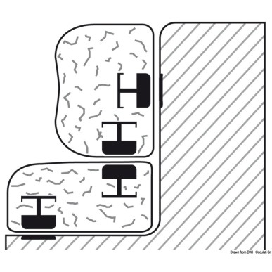Système d'accrochage invisible+ magnétique Coussins FOAM ANCHOR®| EAN 8033137220739 Ref 10.600.01