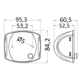
Feu de navigation Sphera II 225° corp en noir 
