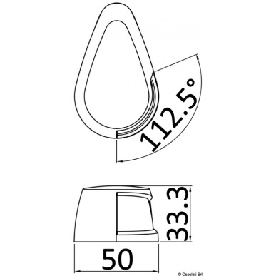 Feux de navigation compacts + boîtier polycarbonate blanc Ref 11.034.02