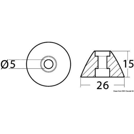 
Anode de rechange zinc réf. orig. 31180 
