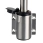 
Hampe en inox 60 cm avec feu en plastique noir 
