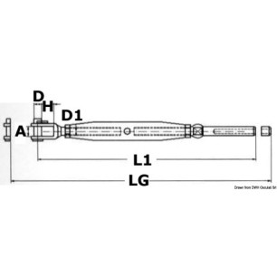 
Ridoir inox  chape fixe 12 mm 
