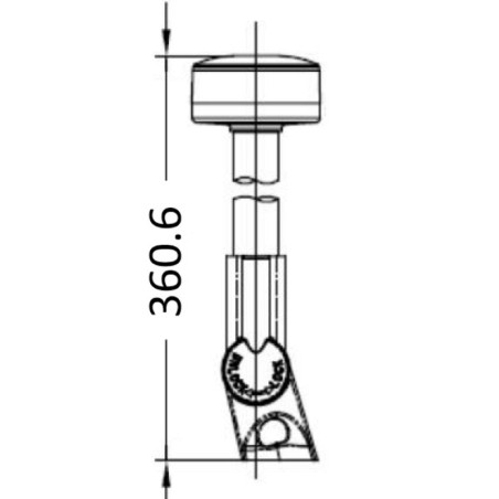 
Hampe LED 360° rabattable AISI 316 12 V 1.2 W 
