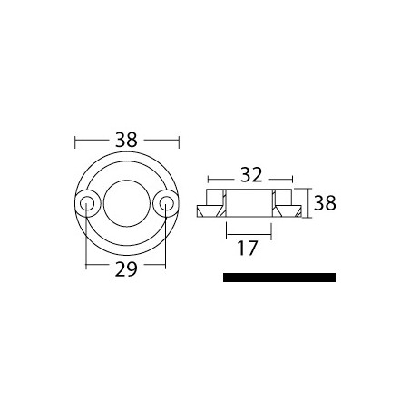 
Anode de rechange pour Vetus Bow 25 
