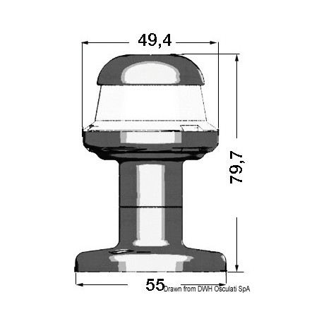 
Feu de navigation Orions AISI 316/blanc 360° 
