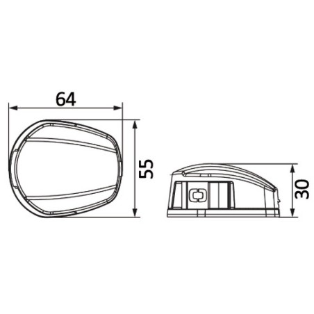 
Feu navigation LED NEMO - 225° proue Blister montage horizontal
