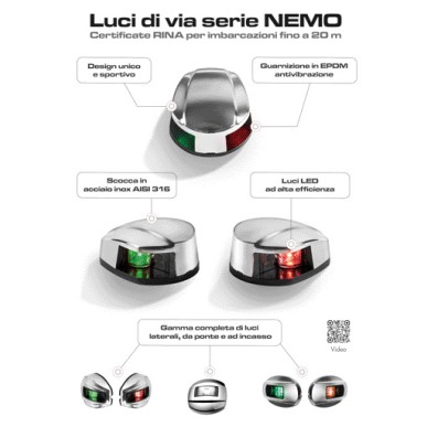 Feux LED de route Nemo, montage horizontal| EAN 8033137199745 Ref 11.480.05BU