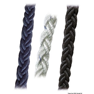 
Tresse Square Line bleu 22 mm 
