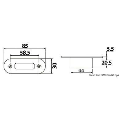 Lumière de courtoisie LED encastrer - éclairage frontal| EAN 8033137000645 Ref 13.180.01