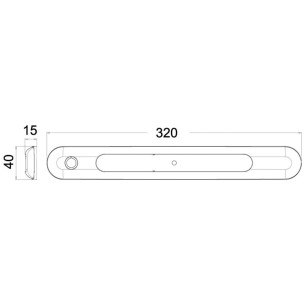 
Plafonnier  LED  poser blanc 310x40x11,5 mm 
