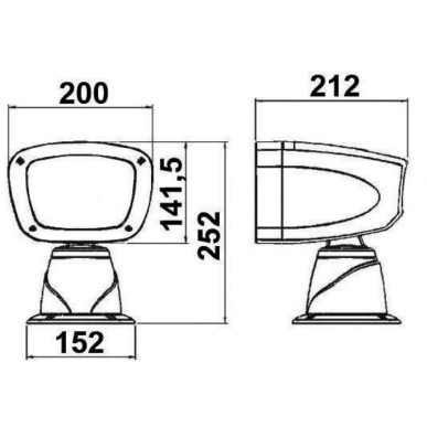 Projecteur électrique classique depuis le tableau de bord| EAN 8033137223471 Ref 13.224.01