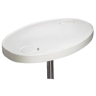 
Table oval en ABS blanc 77x51 cm 
