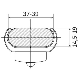 
Eclairage LED échelle marche Standard 38 mm 2 pcs 

