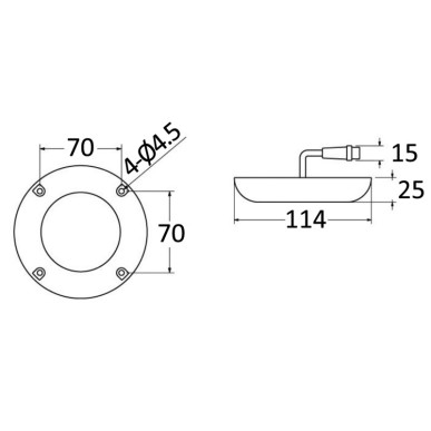 Projecteur sous-marin carène + vis| EAN 8033137204203 Ref 13.294.02