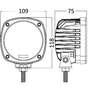 
Spot LED HD pour roll-bar orientable 50 W 10/30 V 
