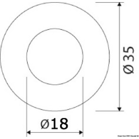 
Lumière courtoisie LED  encastrer 12/24V 3W blanc 

