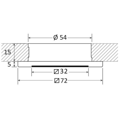 Plafonnier LED Bos dimmable, encastrement faible profondeur| EAN 8033137084959 Ref 13.490.01