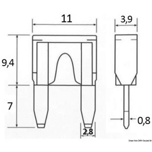 
Fusible lamellaire mini 10 A 
