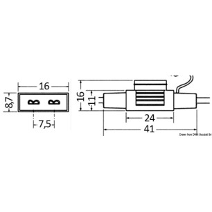 
Porte-fusible étanche p.fusibles mini 
