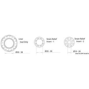 
Passe-coque jusq' 4 câbles max 15 mm 
